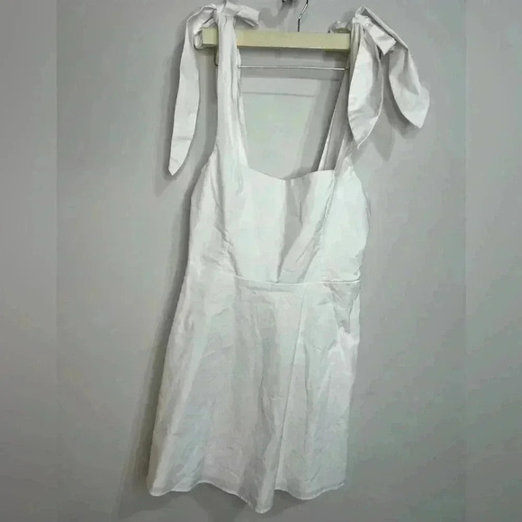 Show me your mumu Claire Mini White Dress Size Large - Picture 1 of 6